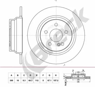 Тормозной диск BRECK BR 056 SA100